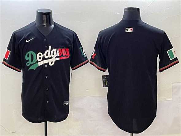 Men%27s Los Angeles Dodgers Blank Black Mexico Flag Limited Stitched Jersey